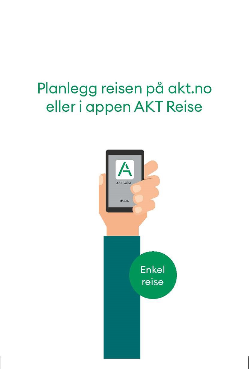 Bilde som viser hånd som holder mobiltelefon med reiseplanlegger