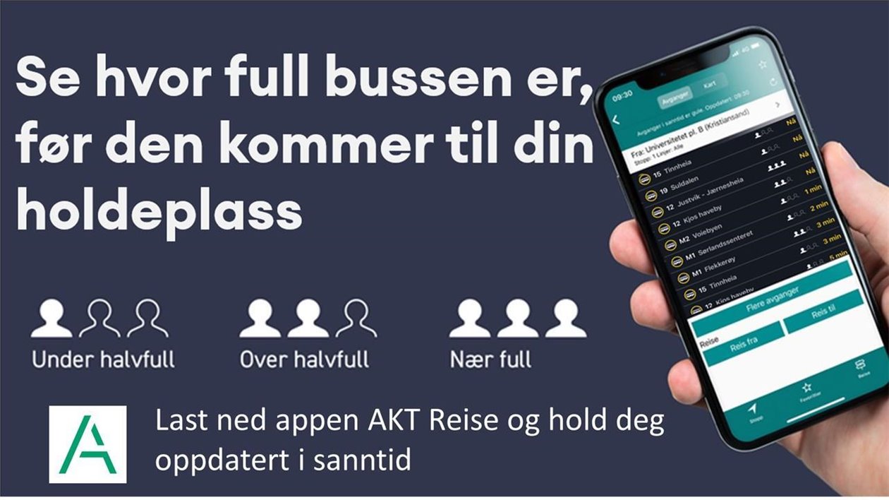 Bilde som viser hvor full bussen er 